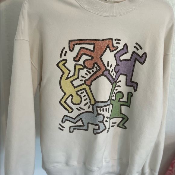 Oversized Keith Haring crew neck xs SO SOFT! sold out online Abercrombie & fitch - Picture 7 of 13